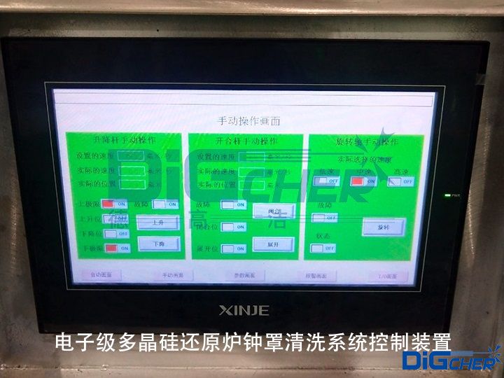 電子級(jí)多晶硅還原爐鐘罩清洗系統(tǒng)控制裝置