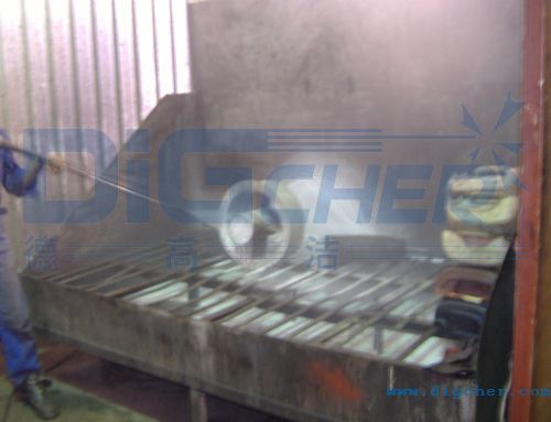 高壓水射流清洗客車制動盤