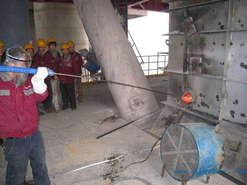 水泥廠窯尾去皮、窯尾除皮、除結皮結蛋高壓清洗機